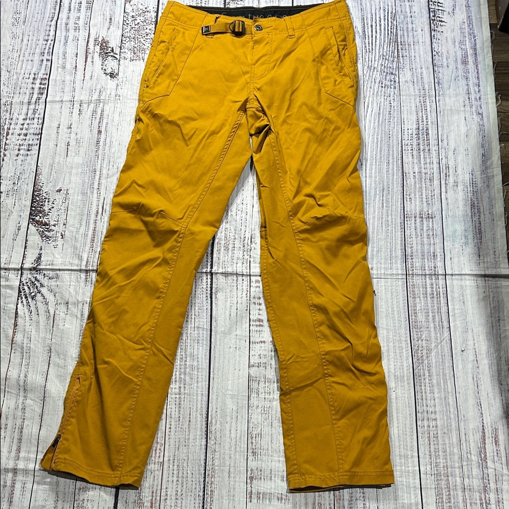 Prana Mustard Yellow Men's Chino-Style Outdoor Pants - Picture 1 of 8